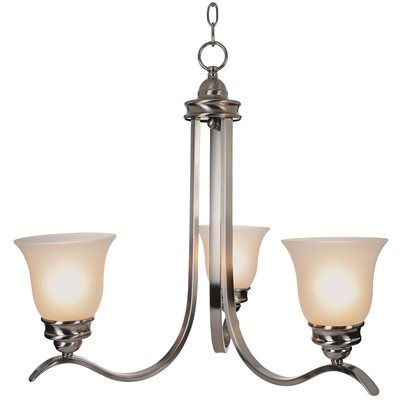 SANIBEL™ CHANDELIER CEILING FIXTURE, MAXIMUM THREE 60 WATT INCANDESCENT MEDIUM BASE BULBS, 24-3/
