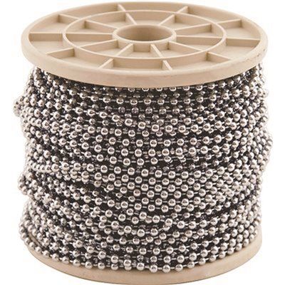 BEADED CHAIN, CHROME, #10 X 196 FT. REEL