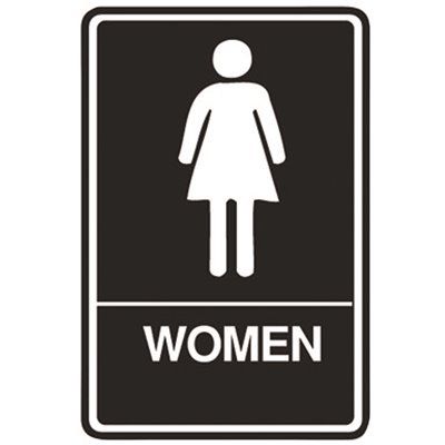 HY-KO 6 in. x 9 in. Braille ADA Approved Women&#39;s Restroom Sign