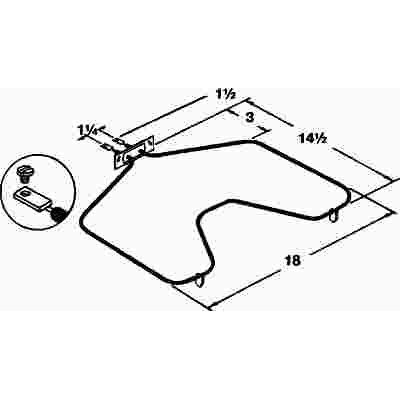 SUPCO Bake Element 2700-Watt 240-Volt Replaces GEWB44X5083