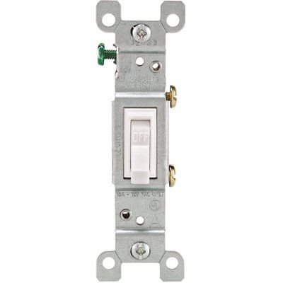 15A 1-POLE TOGGLE SWITCH WHITE