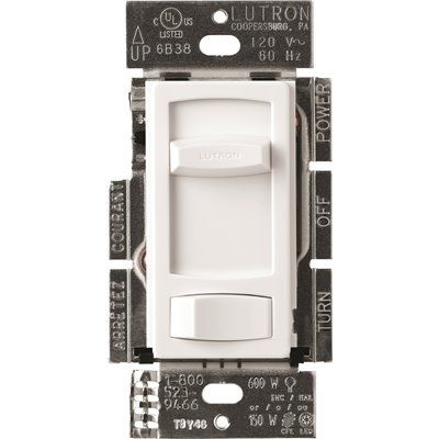 Lutron Single-Pole or 3-Way Skylark Contour LED+ Dimmer Switch for Dimmable LED, Halogen and Inc