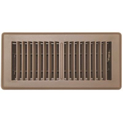 TruAire 4 in. x 10 in. Brown Floor Register