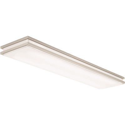 Lithonia Lighting Brushed Nickel Linear Saturn LED Flush Mount