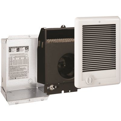 Cadet 120-volt 1,000-watt Com-Pak In-wall Fan-forced Electric Heater in White with Thermostat