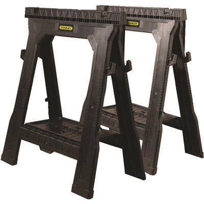 STANLEY™ FOLDING SAWHORSE, 27-1/2X31-1/2 IN., 1,000-POUND CAPACITY, 2-PACK