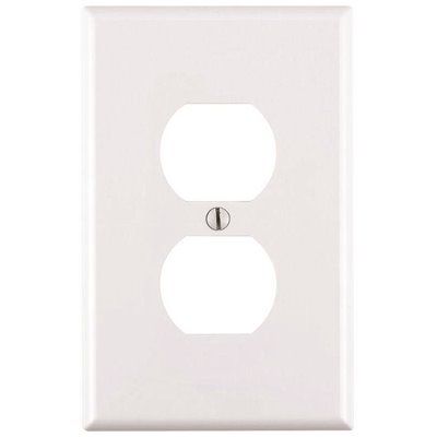 WALLPLATE MIDI 1-GANG DUPLEX NYLON WHITE