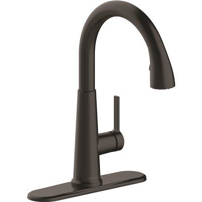 Seasons Westwind Single-Handle Pull-Down Sprayer Kitchen Faucet in Matte Black