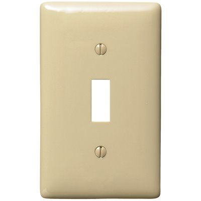 HUBBELL WIRING 1-Gang Ivory Medium Size Toggle Wall Plate