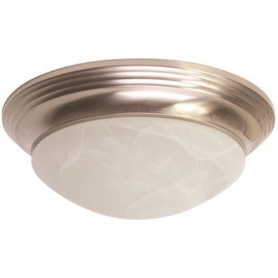 Monument 12 in. 60-Watt Equivalence Brushed Nickel Integrated LED Flushmount