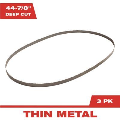 Milwaukee 44-7/8 in. 14 TPI Deep Cut Portable Bi-Metal Band Saw Blade (3-Pack) For M18 FUEL/Cord