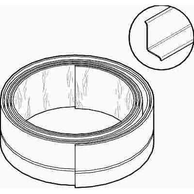 TUB AND FLOOR CAULK STRIP 1-1/4 IN. X 5 FT. WHITE