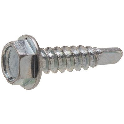 Everbilt #6 x 1/2 in. Zinc Plated Hex Head Sheet Metal Screw (100-Pack)
