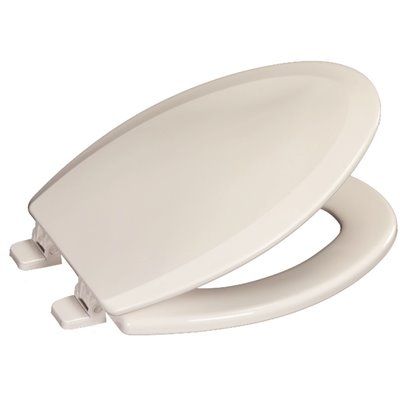 PREMIER® CO-INJECTED ELONGATED TOILET SEAT, WOOD WITH CLOSED FRONT, WHITE