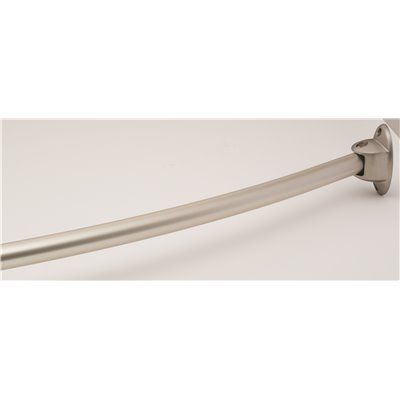 Seasons 60&quot; Satin Nickel Aluminum Curved Shower Rod