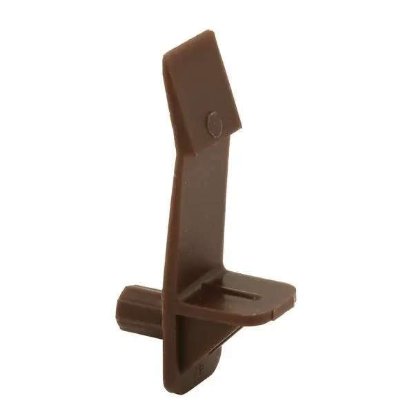 Self-Locking Shelf Support Peg With . Shelf, Brown , Package Of 100
