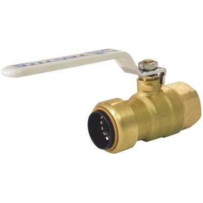 Tectite 3/4 in. Brass Push-to-Connect x Female Pipe Thread Ball Valve