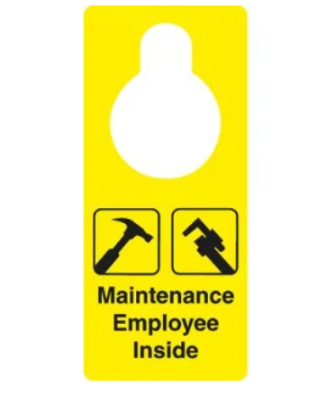 Maintenance Hang Tag-Employee Inside 3-1/2 X 8 Package Of 10