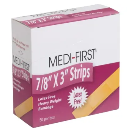 Medi-First® 7/8 X 3&quot; Woven Strip Bandage Package Of 50