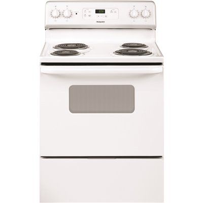 Hotpoint 30 in. 4 Burner Element Free-Standing Electric Range in White