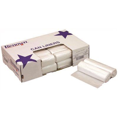 Renown 25 Gal. 30 in. x 37 in. Natural Can Liner (25/Roll, 20-Roll/Case)