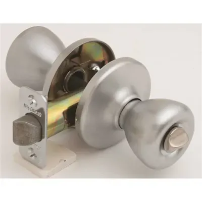 KWIKSET KwiksetÂ® Tylo Privacy Knob, Steel Latch, Satin Chrome
