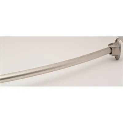 Seasons 60&quot; Aluminum Curved Shower Rod, Satin Nickel Finish Case Of 6