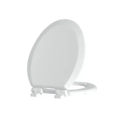 SEASONS Elongated Wood Toilet Seat White Premium