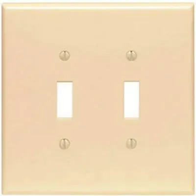 Leviton 2-Gang Toggle Wall Plate Ivory (1-Pack)