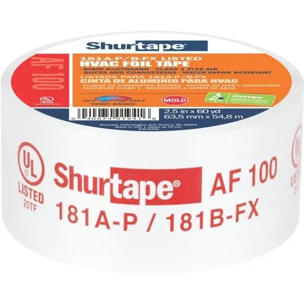 Shurtape® 2.5&quot; X 60.1 Yd. Af100 HVAC Foil Tape