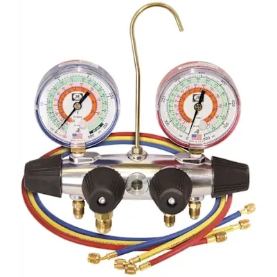 JB INDUSTRIES 4 Valve 3/8 in. Bore Aluminum Zeppelin Manifold