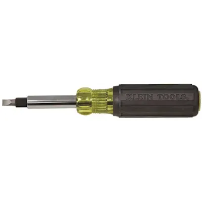 Klein Tools Heavy-Duty Multi-Bit Screwdriver/Nut Driver- Cushion Grip Handle