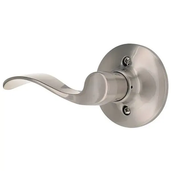 Shield Security Wave Left-Handed Dummy Door Lever (Satin Nickel)