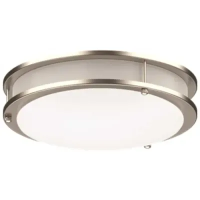 Halco 12&quot; Brush NICKEL Select LED Flush Mount 2700/3000/3500/4000/5000k 90260