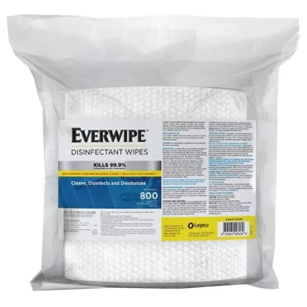 EVERWIPE 4-Bags/Case, 800-Sheets/Bag Disinfectant Wipes