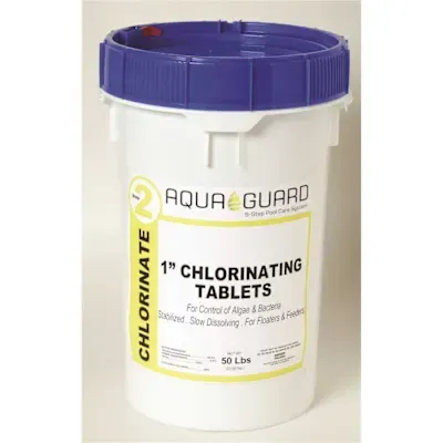 AQUAGUARD 1 in 50 Lb Trichloro Chlorine Tablets
