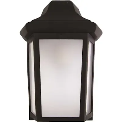 LiteCo 10-Watt Black Integrated LED Outdoor Wall Mount Lantern 4000K