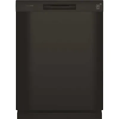 Hotpoint 24 in. Built-In Tall Tub Front Control Dishwasher with One Button in Black, 60 dBA