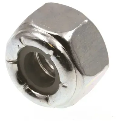 Generic Nylon Insert Lock Nuts, 1/4 In.-20, Grade 2 Zinc Steel, Package Of 25