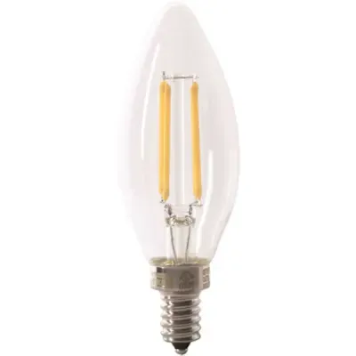 FEIT ELECTRIC Electric B10 3.3 Watt 5000k E12 Base Clear Filament LED Bulb Package Of 12