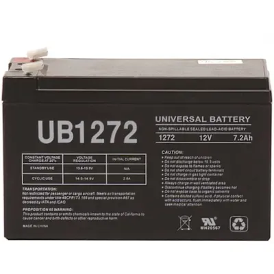 UPG 12-Volt 7.2 Ah F1 Terminal Sealed Lead Acid (SLA) AGM Rechargeable Battery