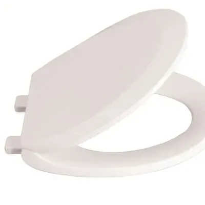 Seasons White Plastic Round Beveled Slow Close Quick Release