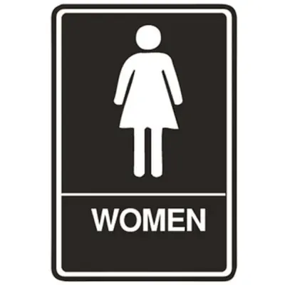 HY-KO 6 in. x 9 in. Braille ADA Approved Women&#39;s Restroom Sign