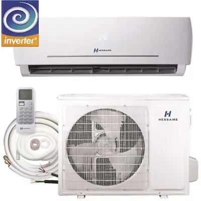 Hessaire 12,000 BTU 1.0 Ton Ductless Mini Split Air Conditioner with Inverter, Heat Pump, and 16 ft. Copper Line 115V