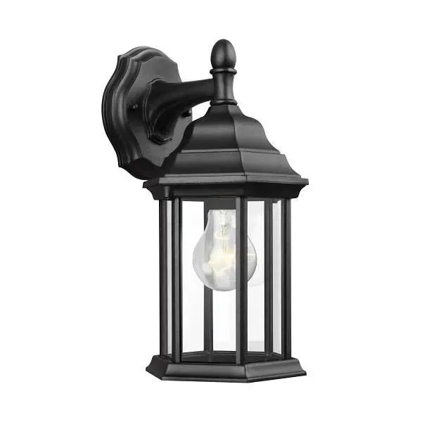 Generation Lighting Sevier 12.5&quot; 1-Light Black Outdoor Wall Lantern Sconce