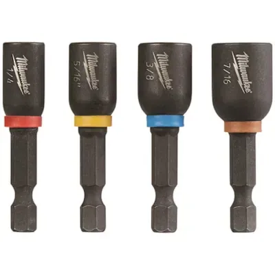 Milwaukee SHOCKWAVE Impact Duty 1-7/8 in. Alloy Steel Magnetic Nut Driver Set (4-Piece)