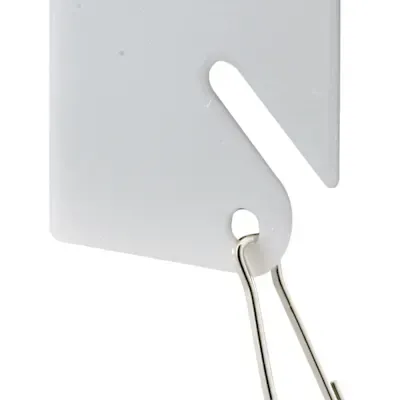 Generic White Steel Key Tags With Hooks With Plastic Tags, Package Of 100