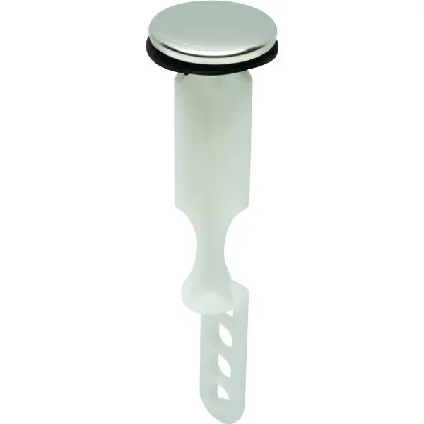 Universal Small Plastic With Stainless Steel Top Pop-Up Plug 5&quot; Length5pk