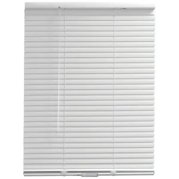 Champion® White 1 In. Cordless Room Darkening Deluxe Vinyl Blind 72x72&quot;