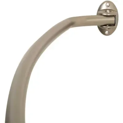 Seasons Adjustable Curved Shower Rod Exposed Mount Bracket - Brushed NICKEL